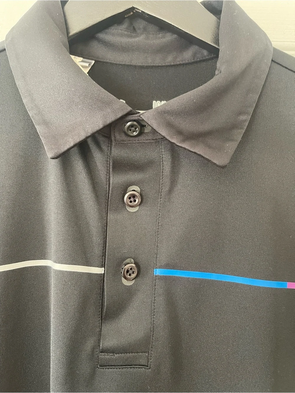 Under Armour Men’s Black Polo with Multicolor Accents large